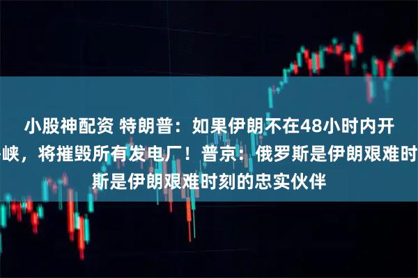 小股神配资 特朗普：如果伊朗不在48小时内开放霍尔木兹海峡，将摧毁所有发电厂！普京：俄罗斯是伊朗艰难时刻的忠实伙伴