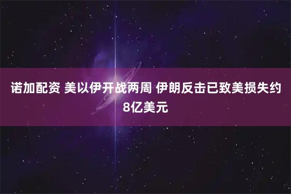 诺加配资 美以伊开战两周 伊朗反击已致美损失约8亿美元